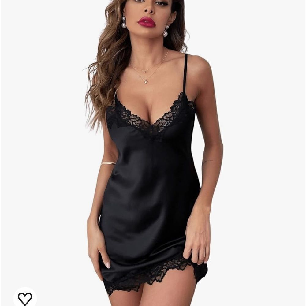 NWT black lace mini dress